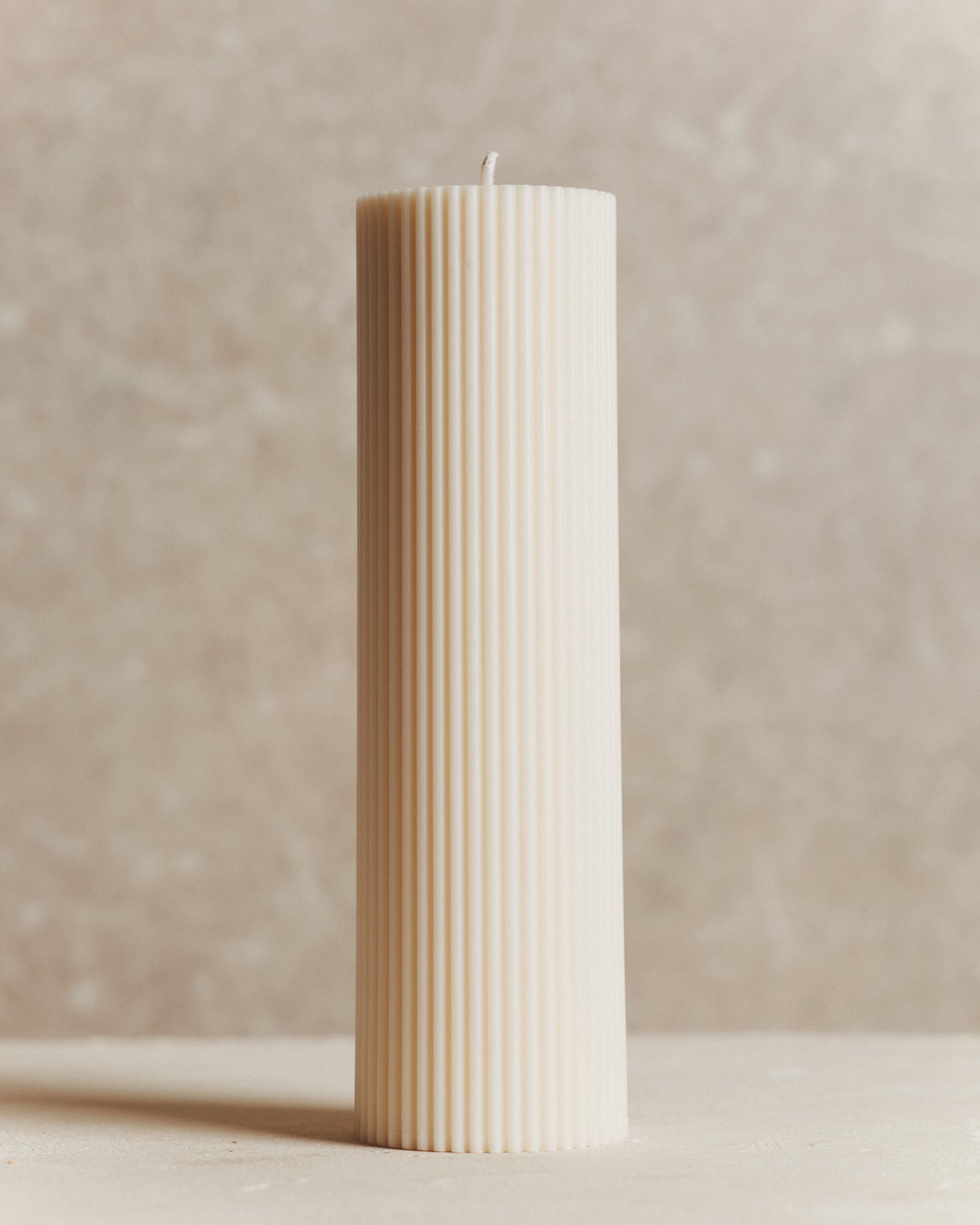 Fluted Ivory Candle