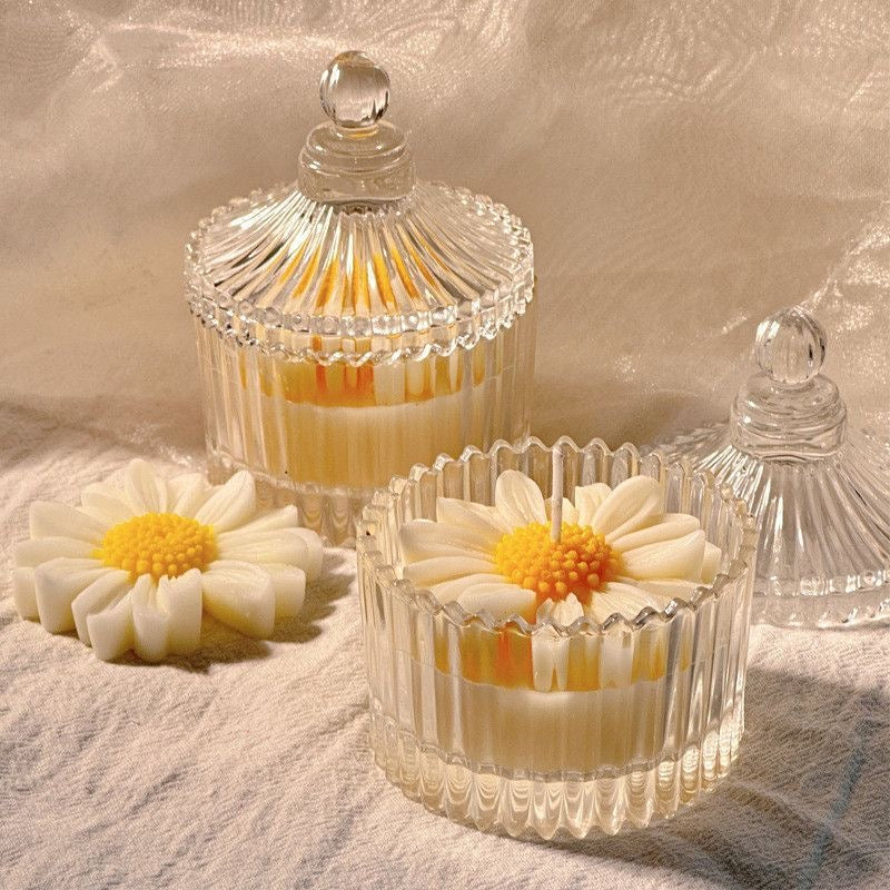 Intricate Sunflower Candle