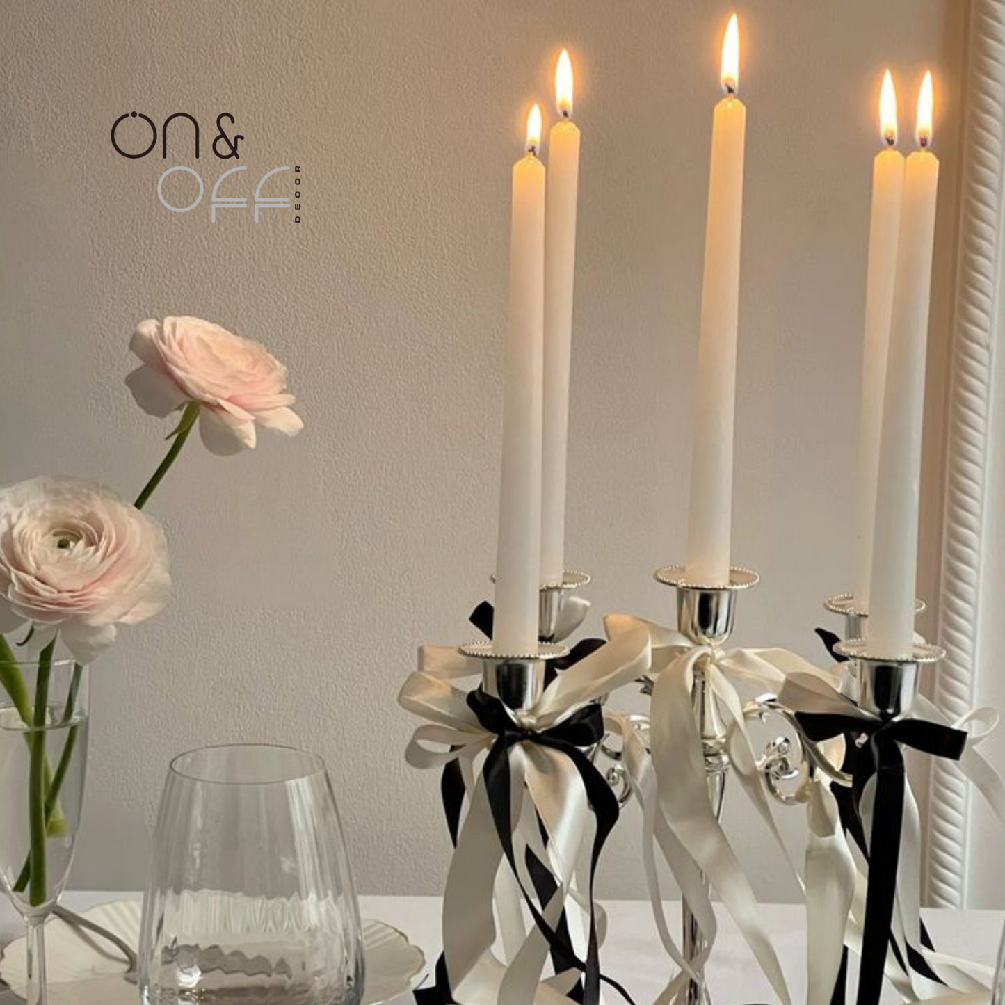 White Taper Candles: Set of 10