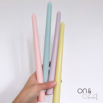 Pastel Dining Taper Candles | Set of 4