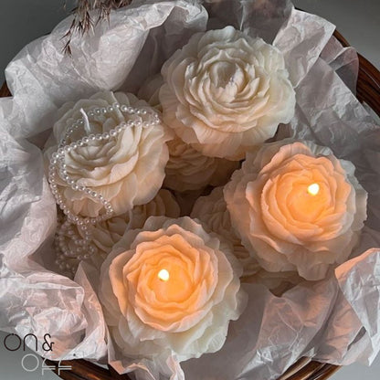 Floating Peony Candle: A Floral Oasis